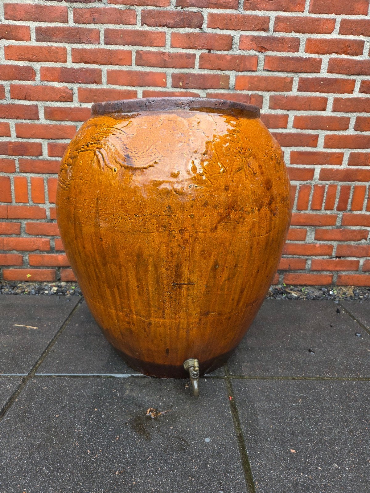 Grote Martaban / Tajau pot met draak, Antiek en Kunst, Ophalen