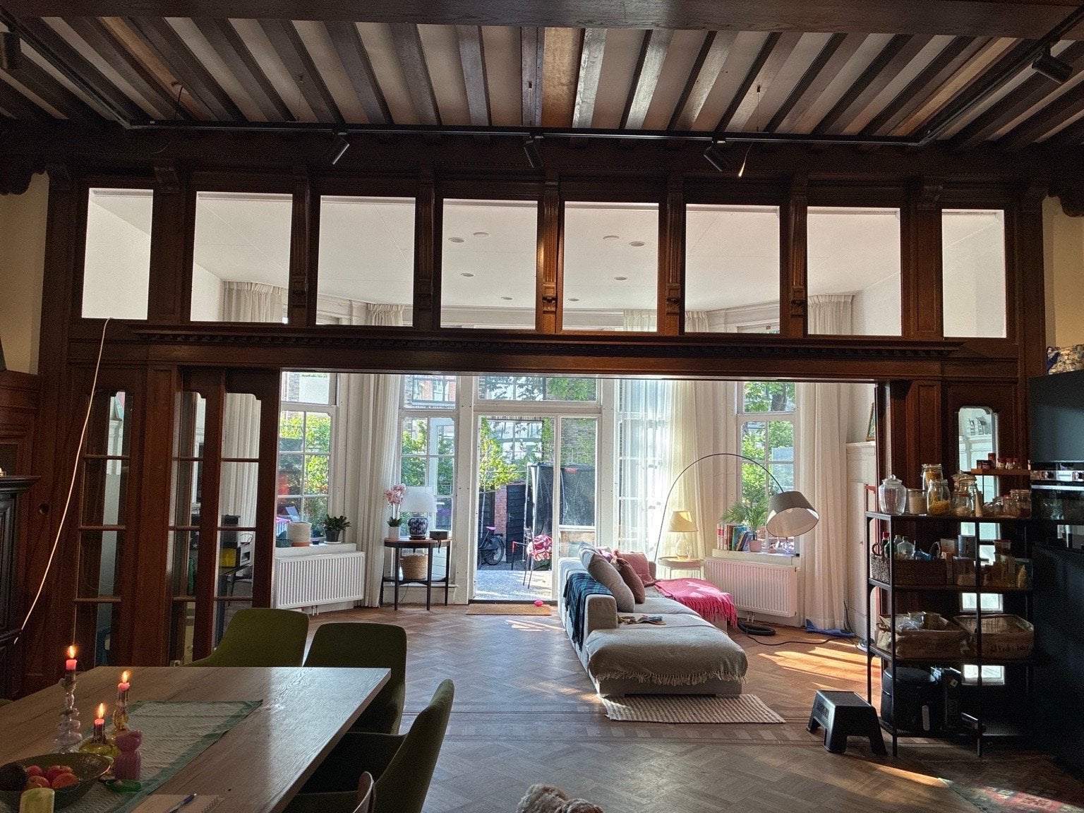 Gratis - Antieke eiken kamer-en-suite, Gebruikt, Binnendeur, Ophalen of Verzenden, Schuifdeur