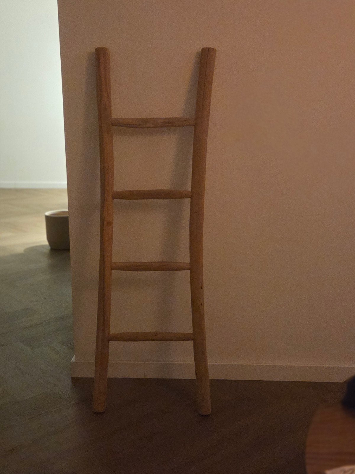 Decoratieve houten ladder - Zo goed als nieuw, Doe-het-zelf en Verbouw, Ophalen of Verzenden, Zo goed als nieuw, Ladder, Minder dan 2 meter