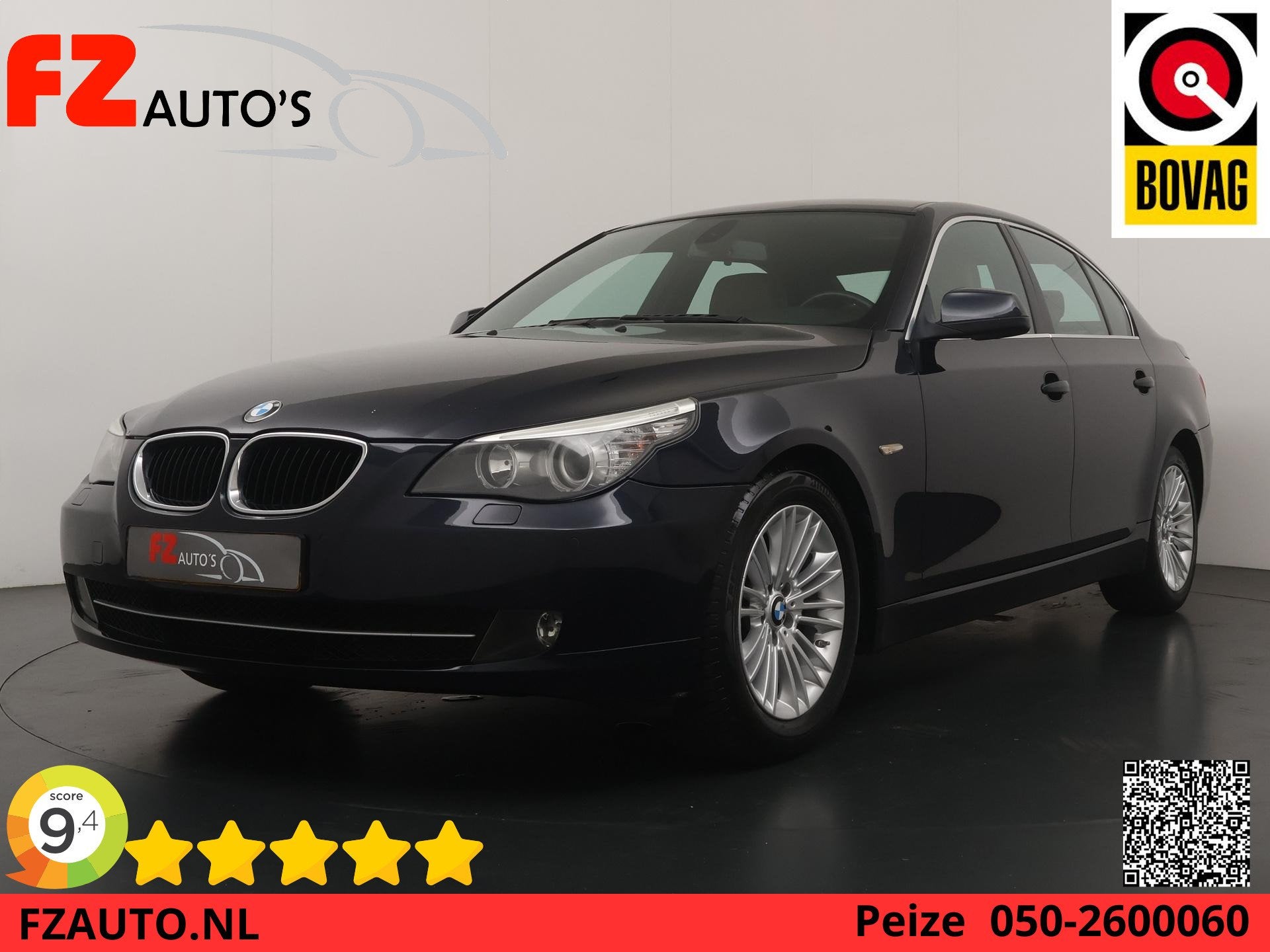 BMW 5-serie 520i Corporate Lease Business Line Edition I Aut, Auto's, Automaat, Achterwielaandrijving, 4 cilinders, Blauw