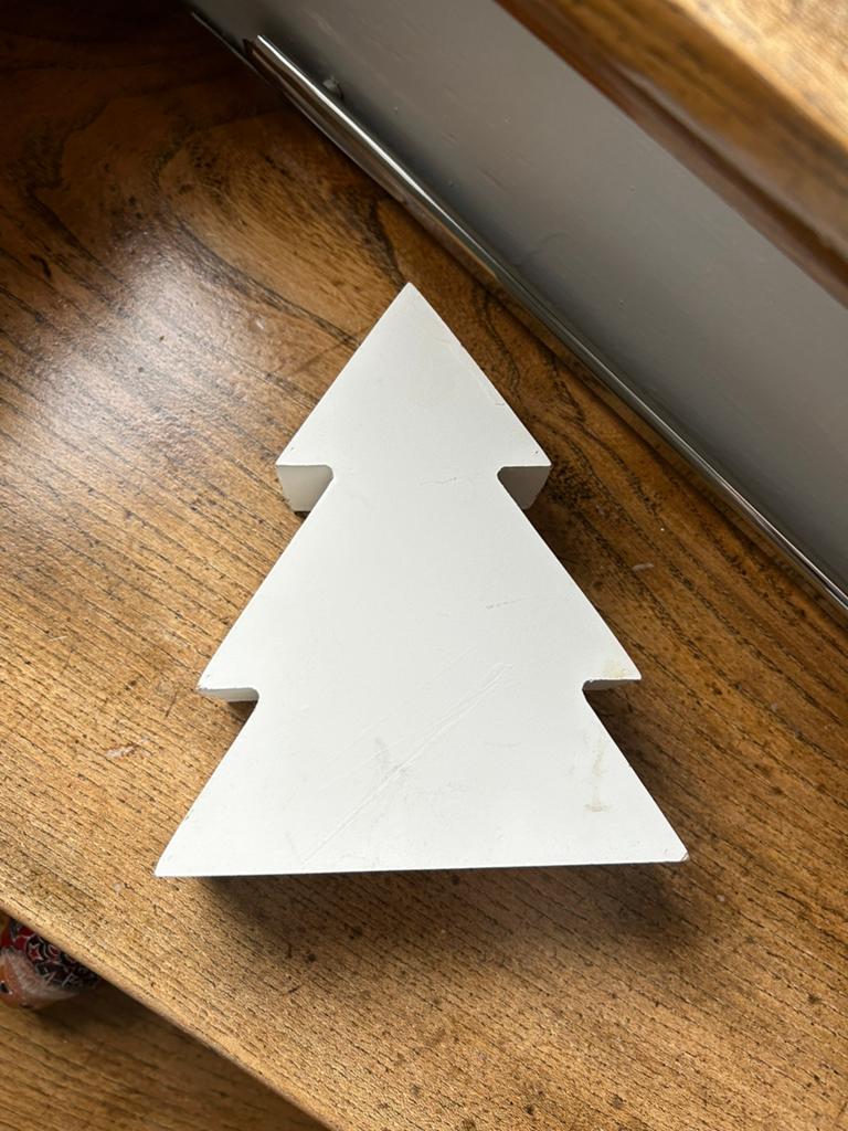 2x Houten kerstboom decoratie, Ophalen of Verzenden, Gebruikt