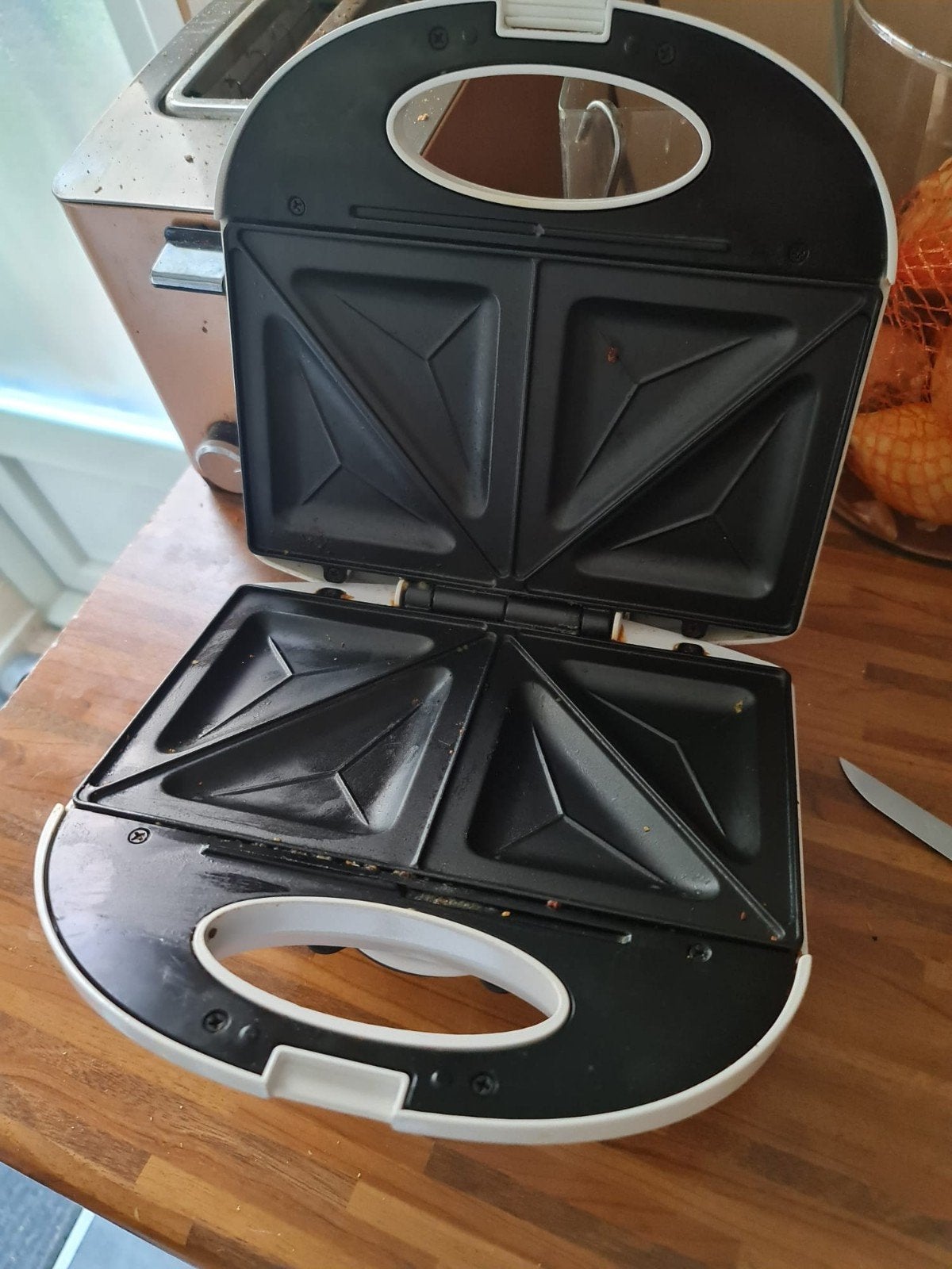 Handige tosti-ijzer voor snelle snacks, Ophalen of Verzenden, Gebruikt