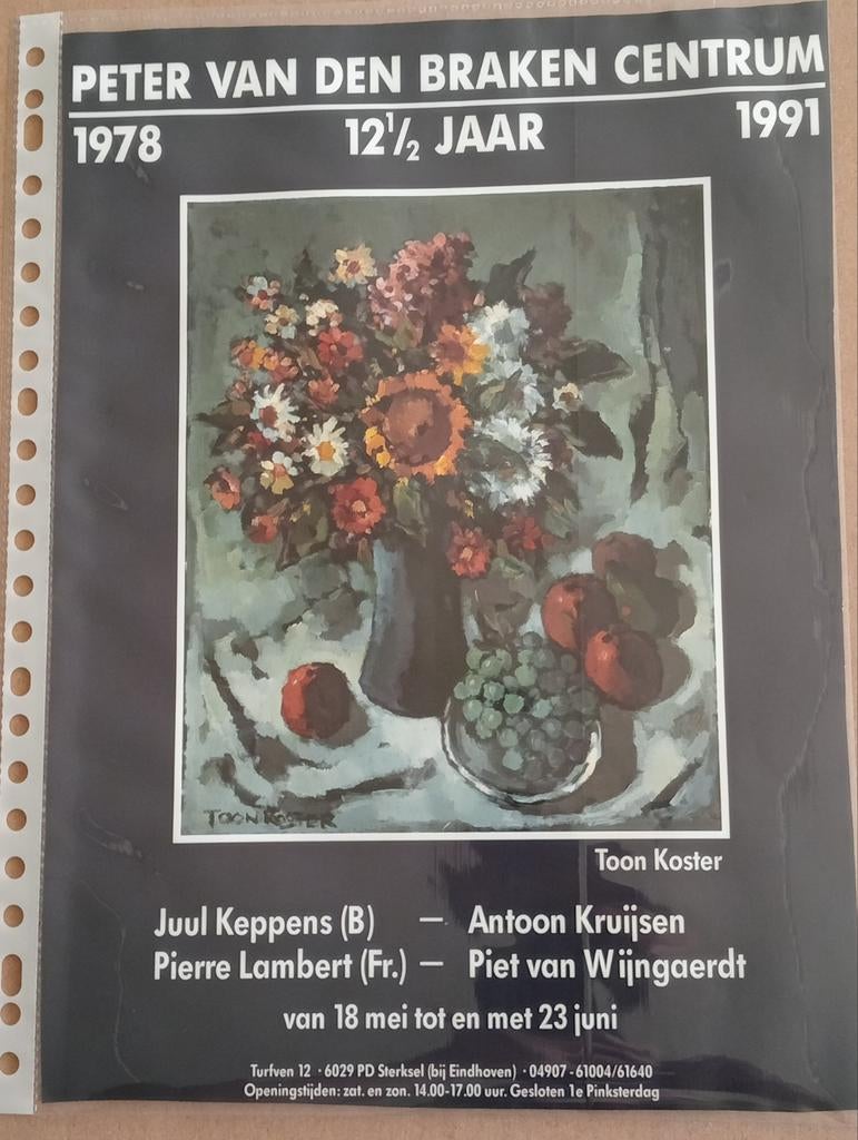 Toon Koster affiche 1991, Ophalen of Verzenden, 1980 tot heden, Knipsel(s)