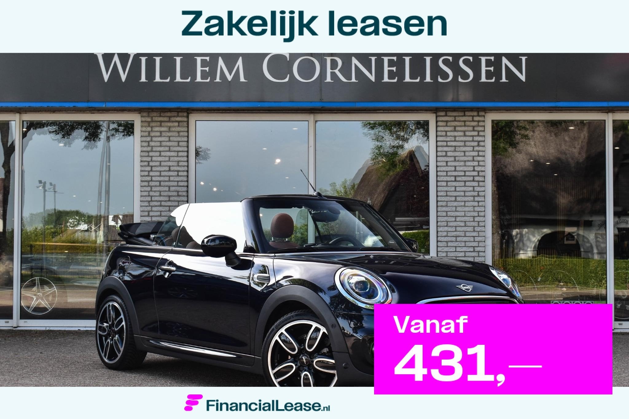 MINI Cabrio 1.5 Cooper Aut. JCW Pack Leder Navi Pro Apple Ha, Dealer onderhouden, 136 pk, Gebruikt, Euro 6