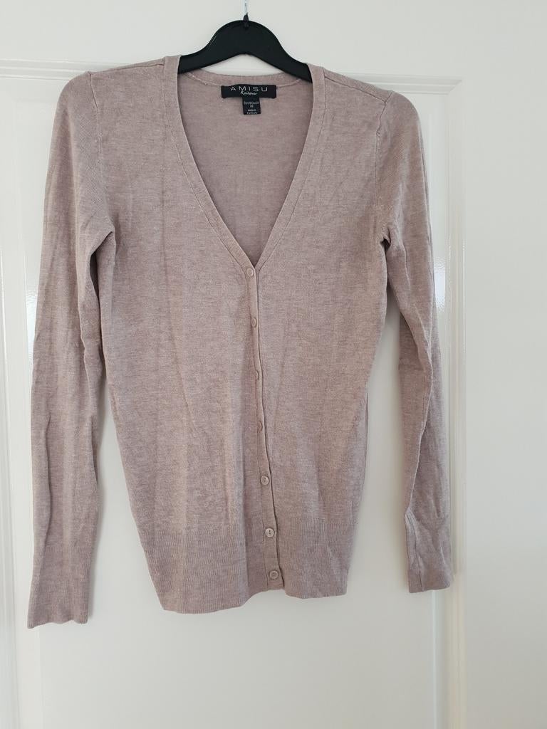 Taupe vestje met knopen maat XS Amisu, Bruin, Nieuw, Ophalen of Verzenden, Maat 34 (XS) of kleiner