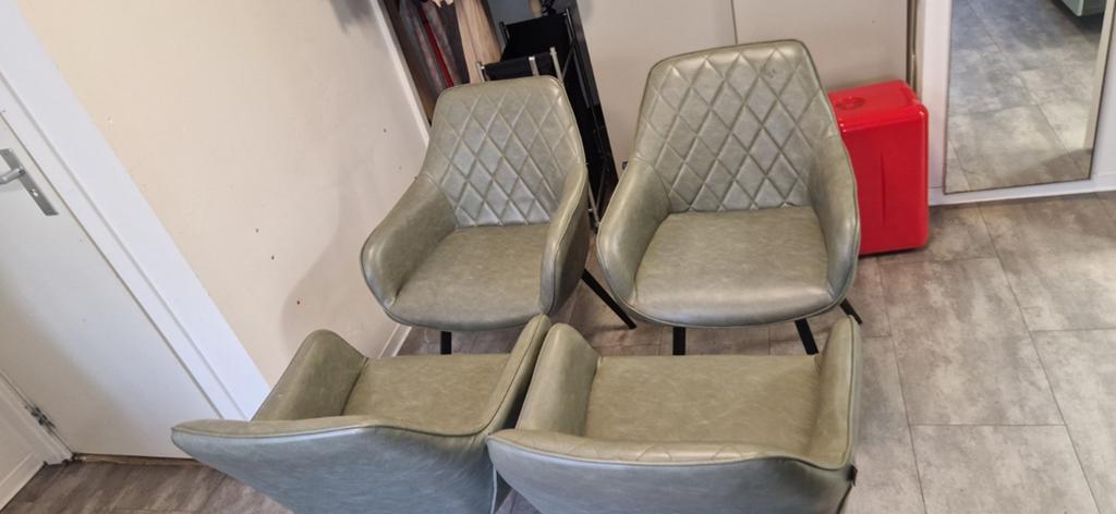 4 stoelen van Kick Collection, Huis en Inrichting, Gebruikt, Overige kleuren, Modern, Industrieel, Ophalen of Verzenden
