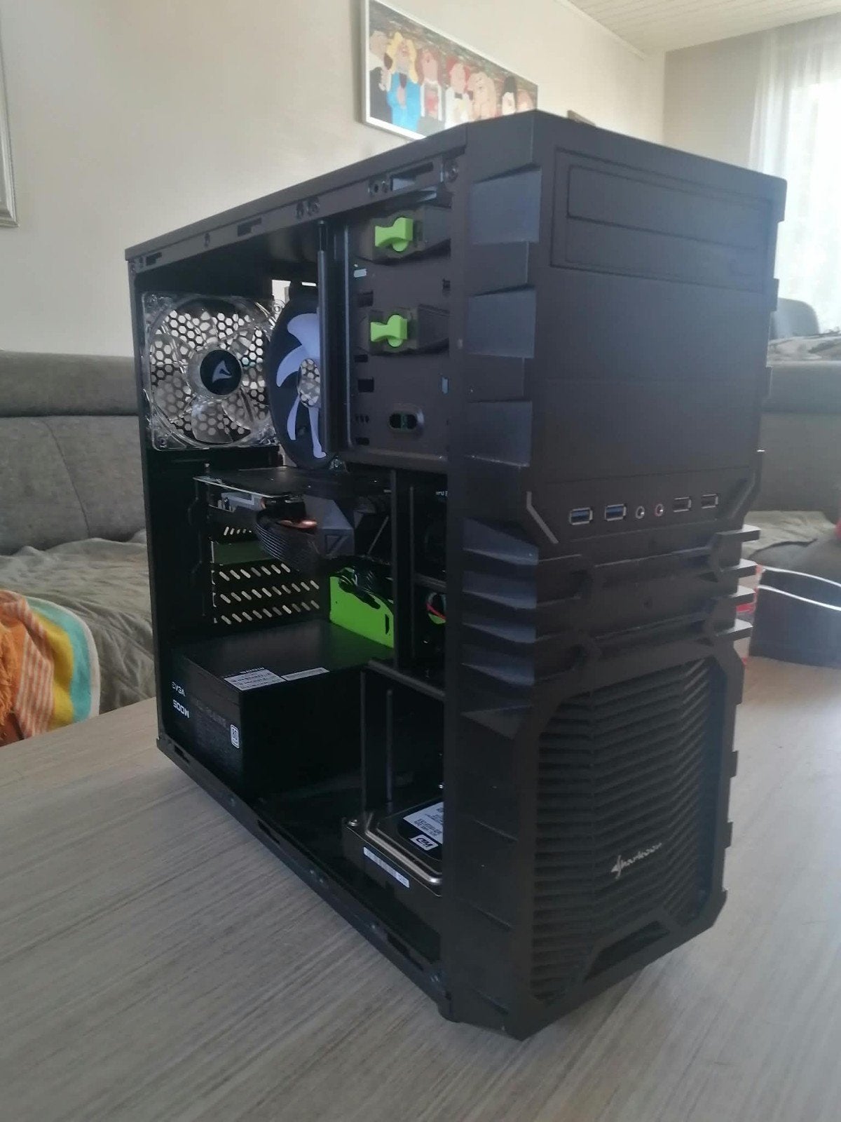 Gaming PC i7 2600K GTX 1060 10GB RAM SSD/HDD RGB, Ophalen, Gebruikt, Intel i7 2600K, Sharkoon