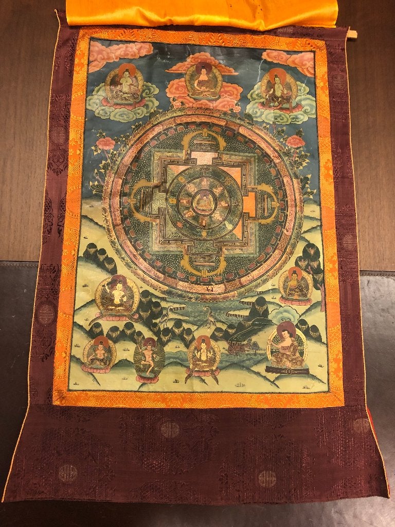 Thangka Buddha uit Tibet - 2, Textiel, Ophalen of Verzenden, Gemerkt, Tibet