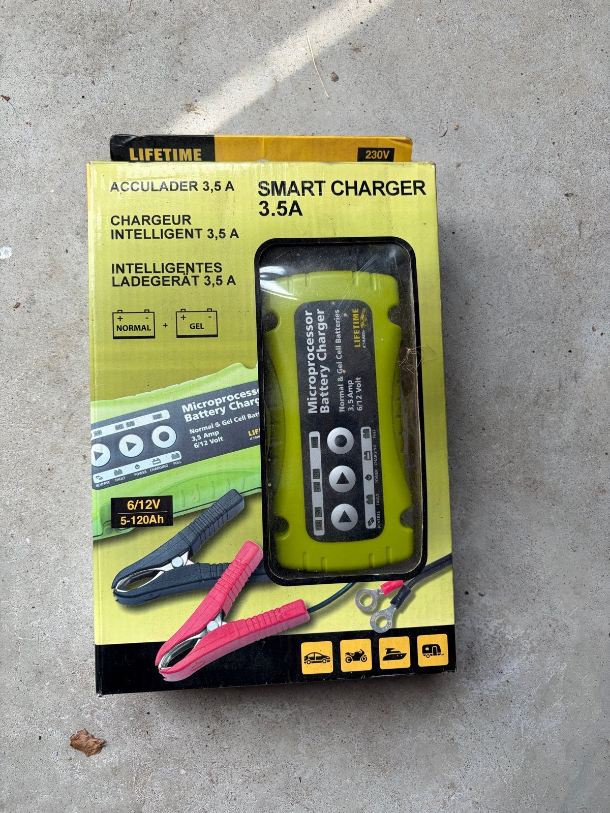 Lifetime Acculader 3.5A Smart Charger 6/12V, Ophalen of Verzenden, Nieuw