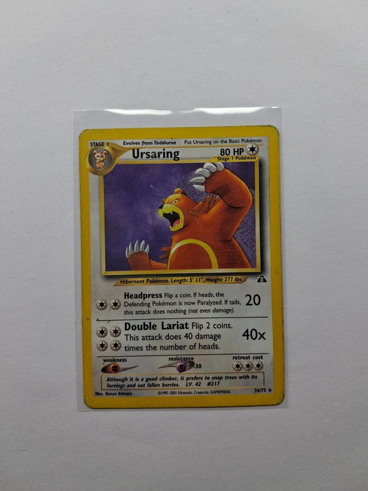 Ursaring pokémon neo discovery, Ophalen of Verzenden, Gebruikt