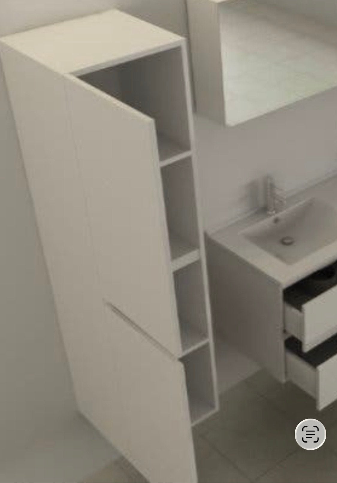 Kolom kast Zij kast badkamer 150 hoog 35 diep 35 breed, Ophalen, Nieuw, Bad