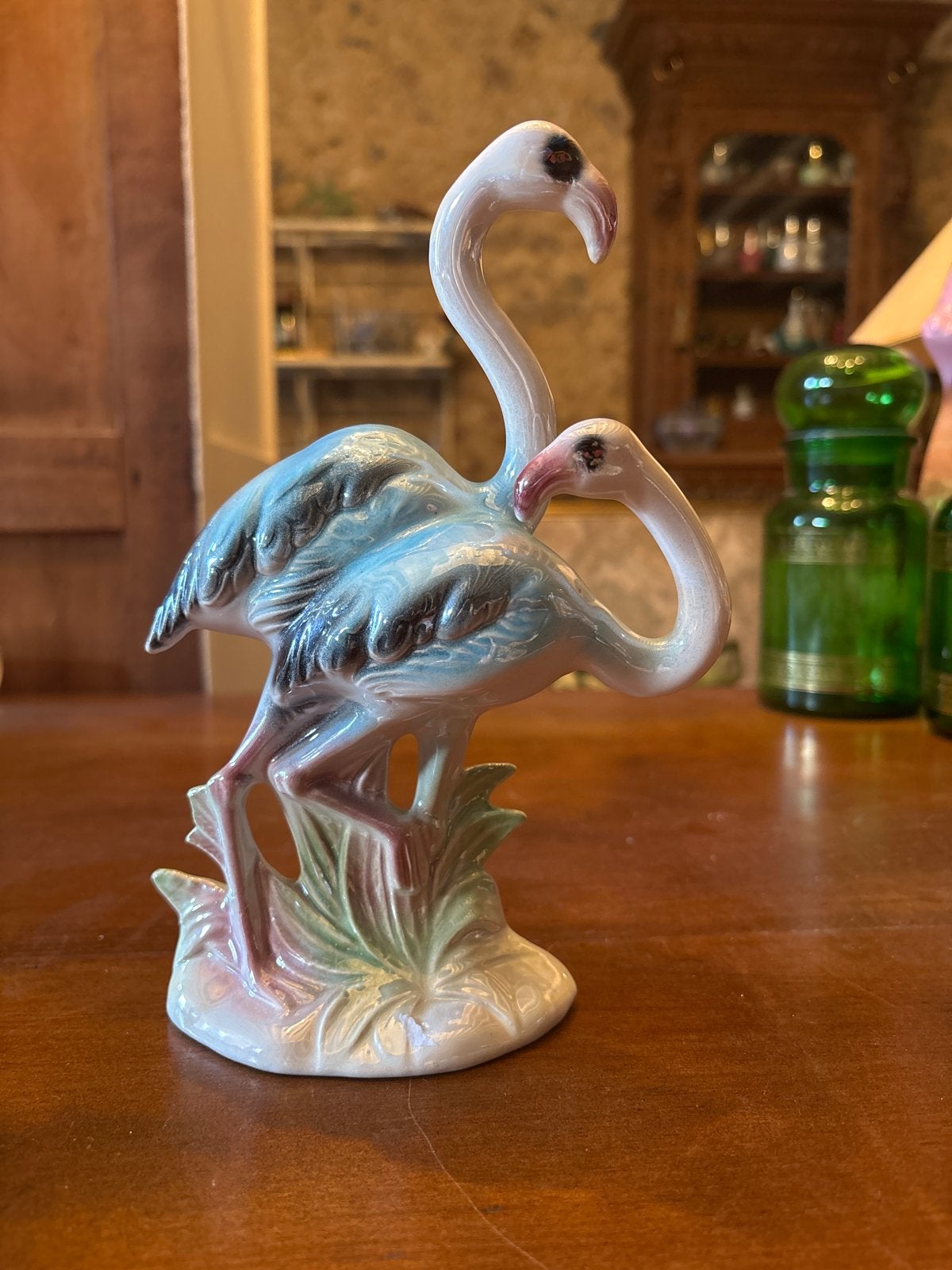 Vintage Keramische Flamingo Beeldje - Jema Holland, Ophalen of Verzenden