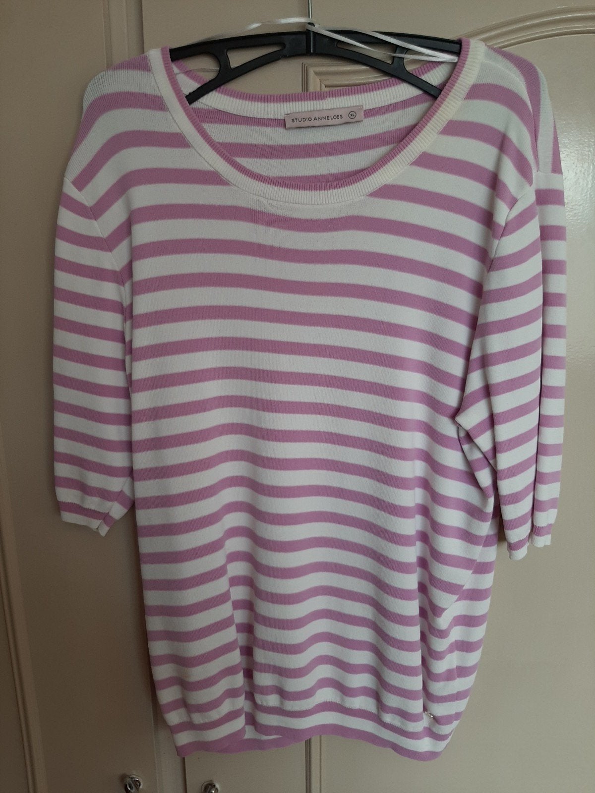 Studio Anneloes gestreepte trui, roze/wit, maat XL, Studio Anneloes, Maat 46/48 (XL) of groter, Ophalen of Verzenden, Zo goed als nieuw