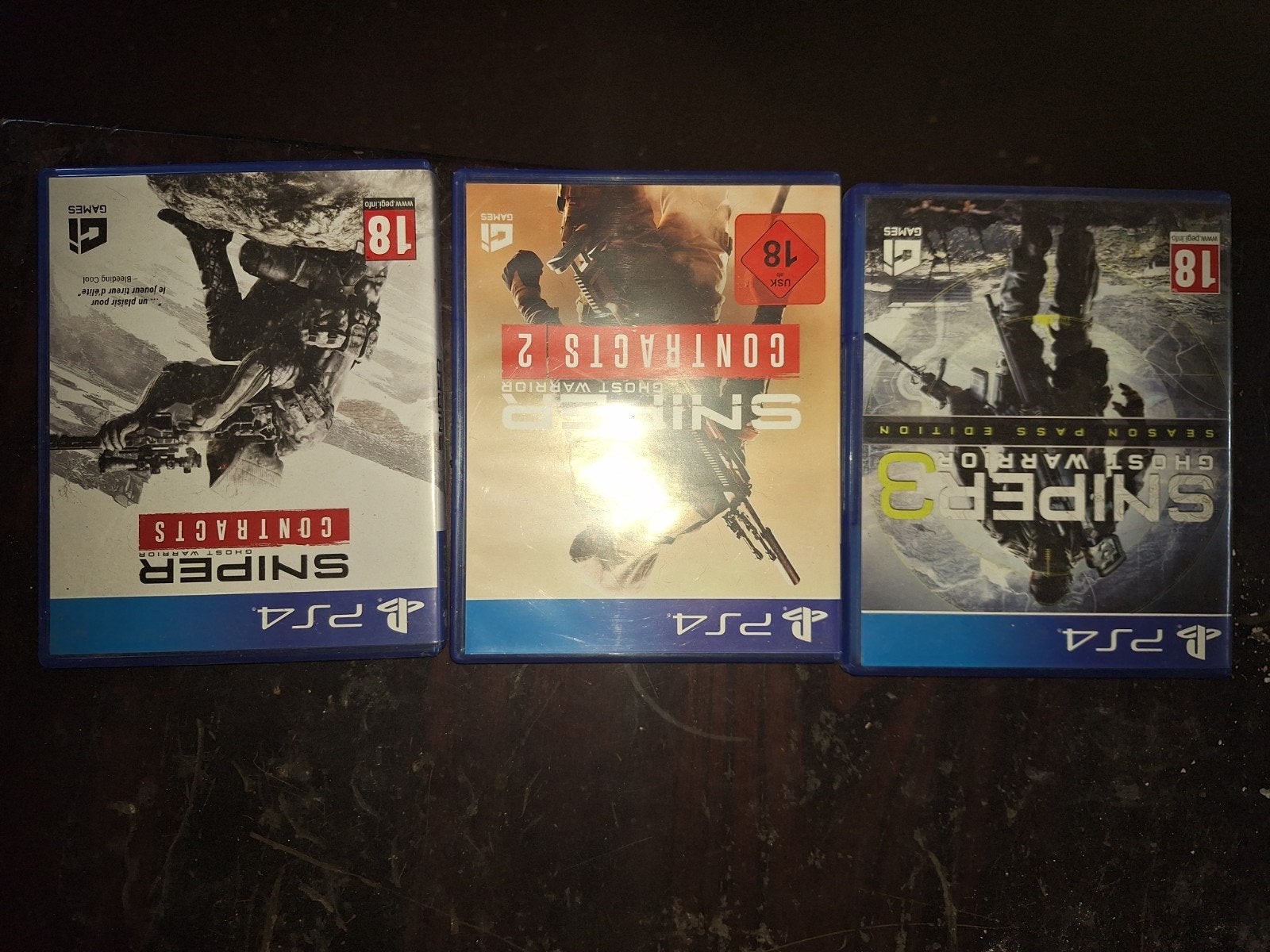 Sniper Contracts 1, 2 & Sniper Ghost Warrior 3 PS4 Bundel, Gebruikt, Vanaf 18 jaar, Shooter, 1 speler