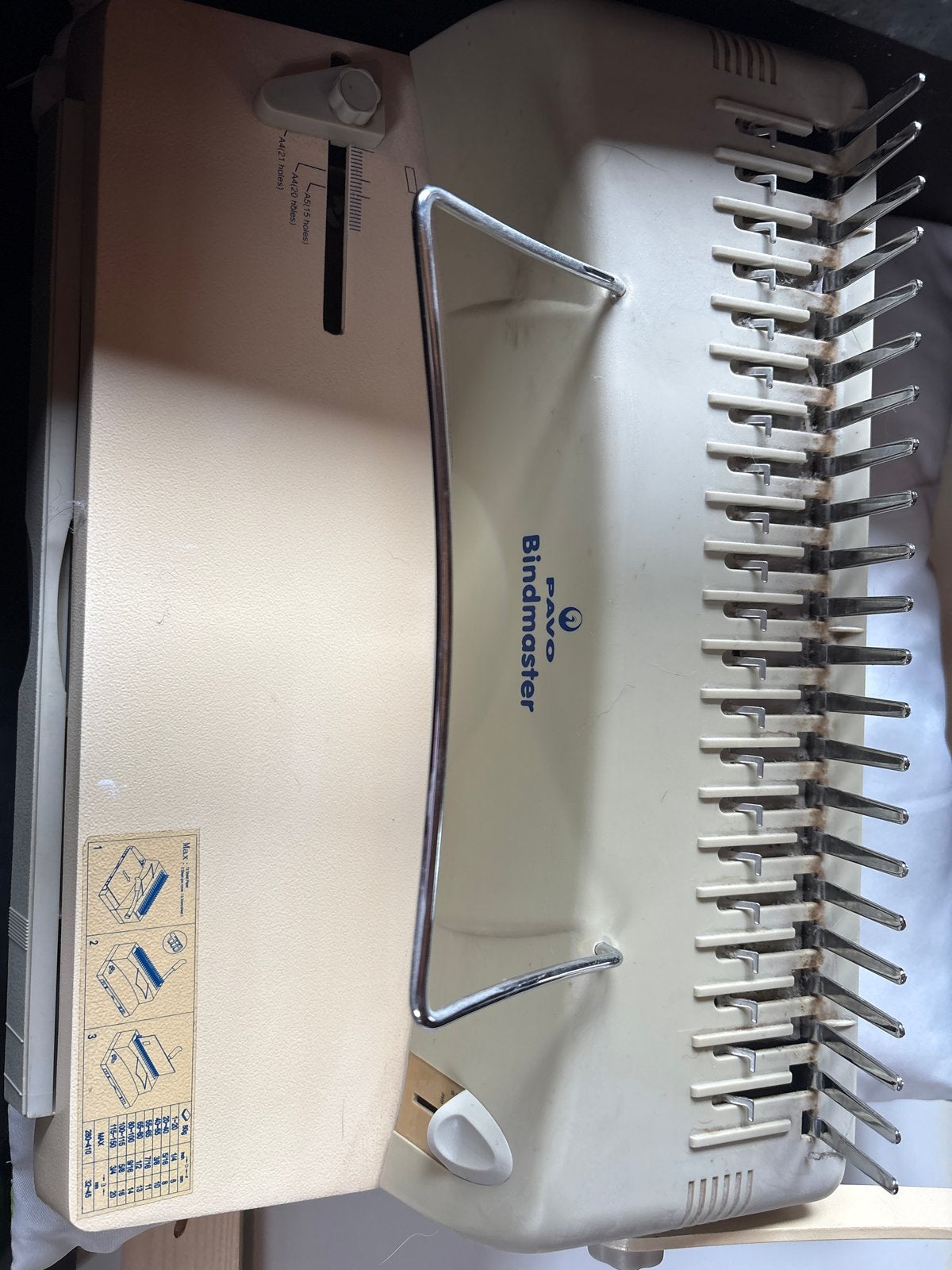 Pavo Bindmaster inbindmachine, Ophalen, Gebruikt