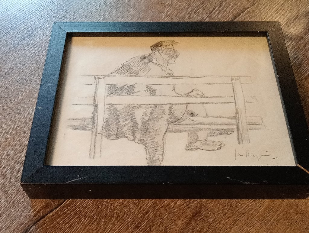 Potlood Tekening Jan kagie, Ophalen of Verzenden