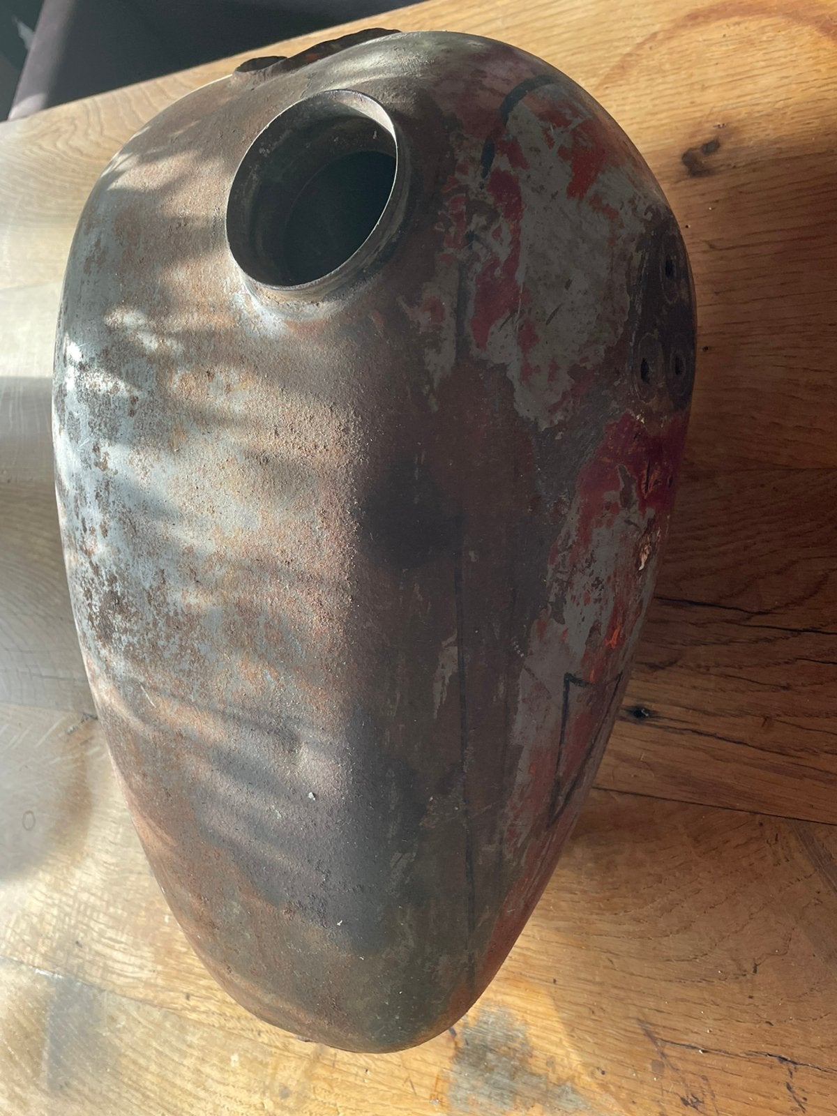 Benzinetank oldtimer motorfiets, Ophalen, Gebruikt