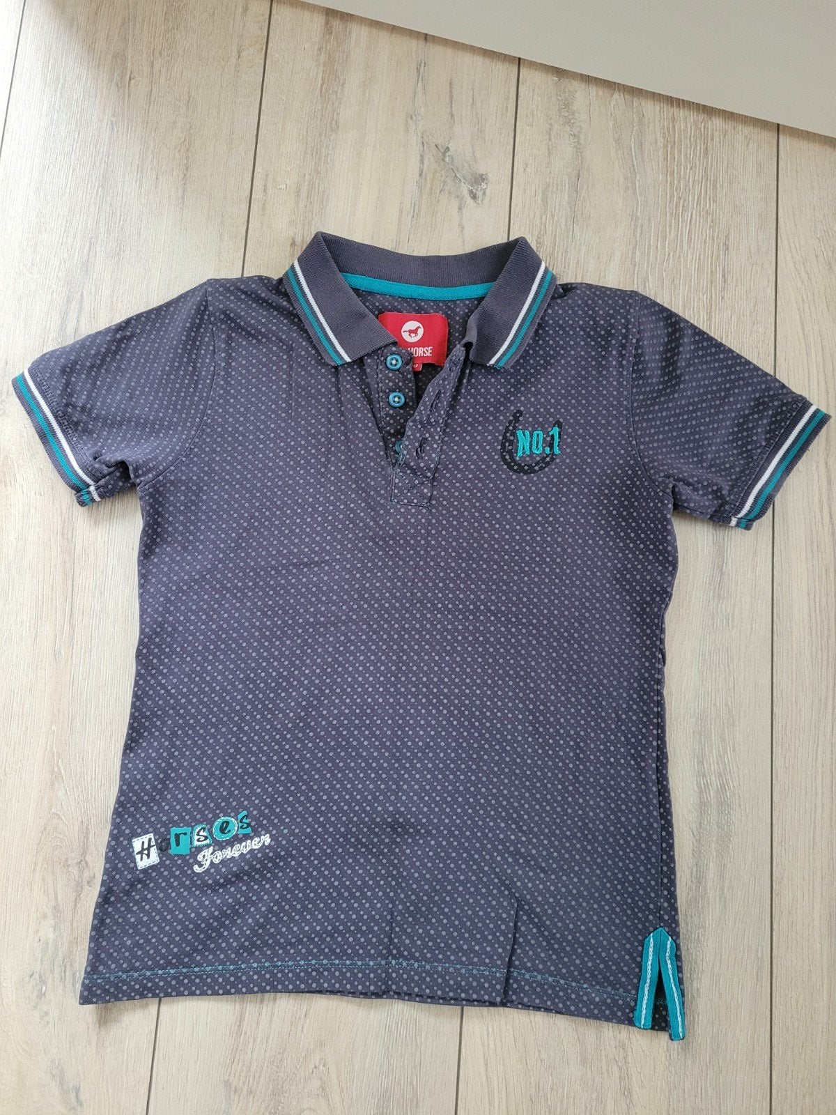 Red Horse Poloshirt - Maat 152/12, Dieren en Toebehoren, Sierdetails, Kinderen, Dressuur, Red Horse