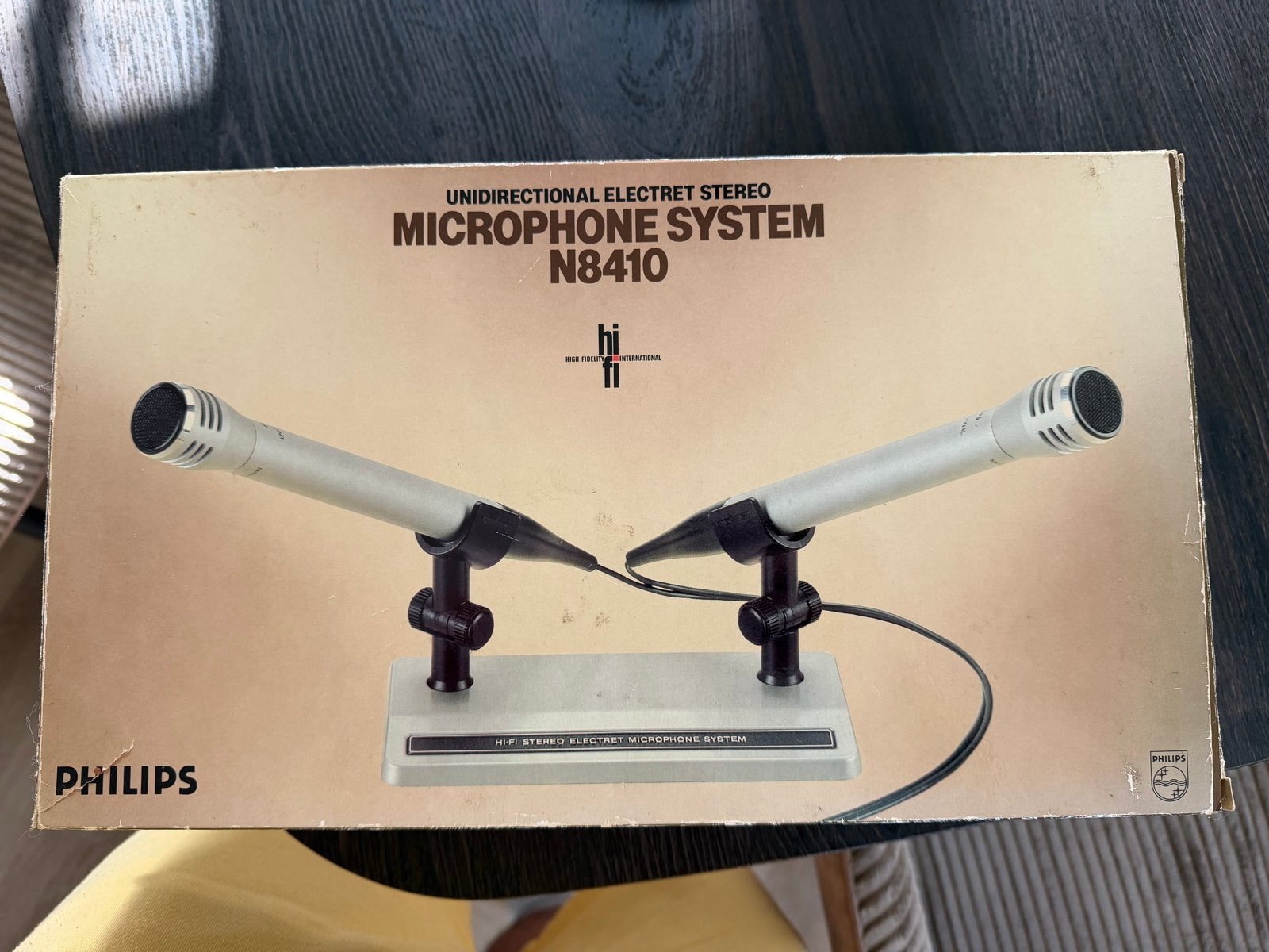 Philips N8410 Unidirectioneel Electret Stereo Microfoonsyste, Muziek en Instrumenten, Microfoons, Ophalen of Verzenden, Gebruikt