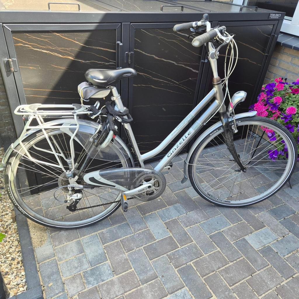 Gazelle Hybrid LiteLine Damesfiets 27 versnellingen, Ophalen, Gebruikt, Velgrem, Versnellingen