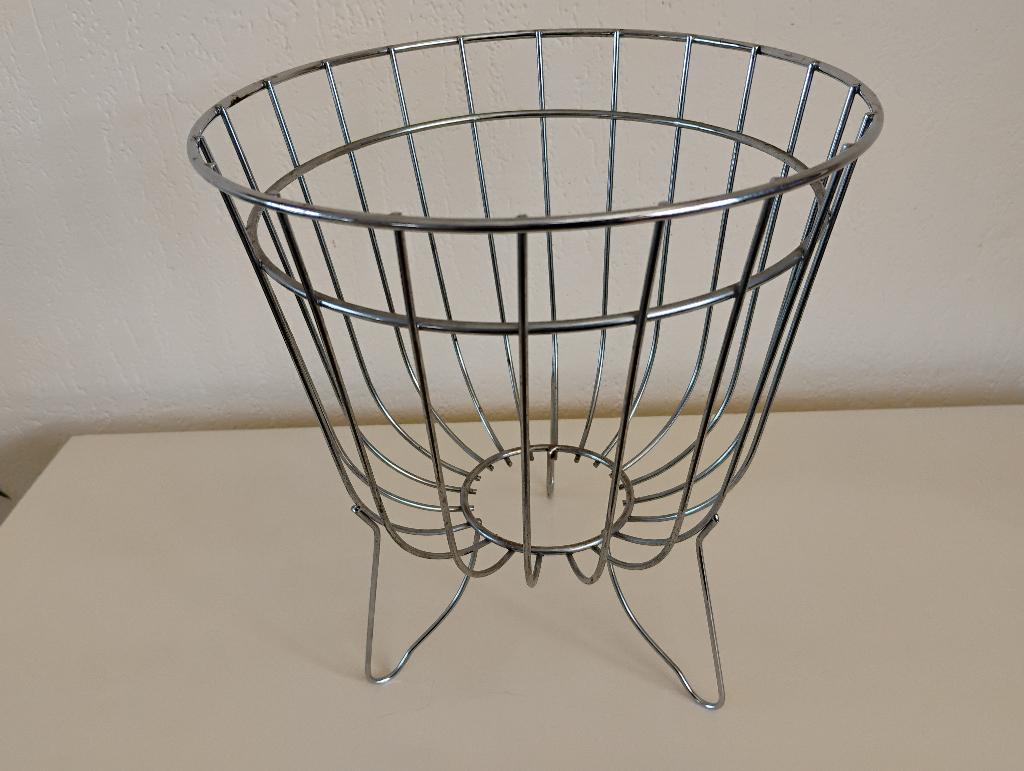 Zilverkleurige mand draadmand, mand van metaal 26 cm hoog, Overige materialen, Mand, Rond, Ophalen of Verzenden