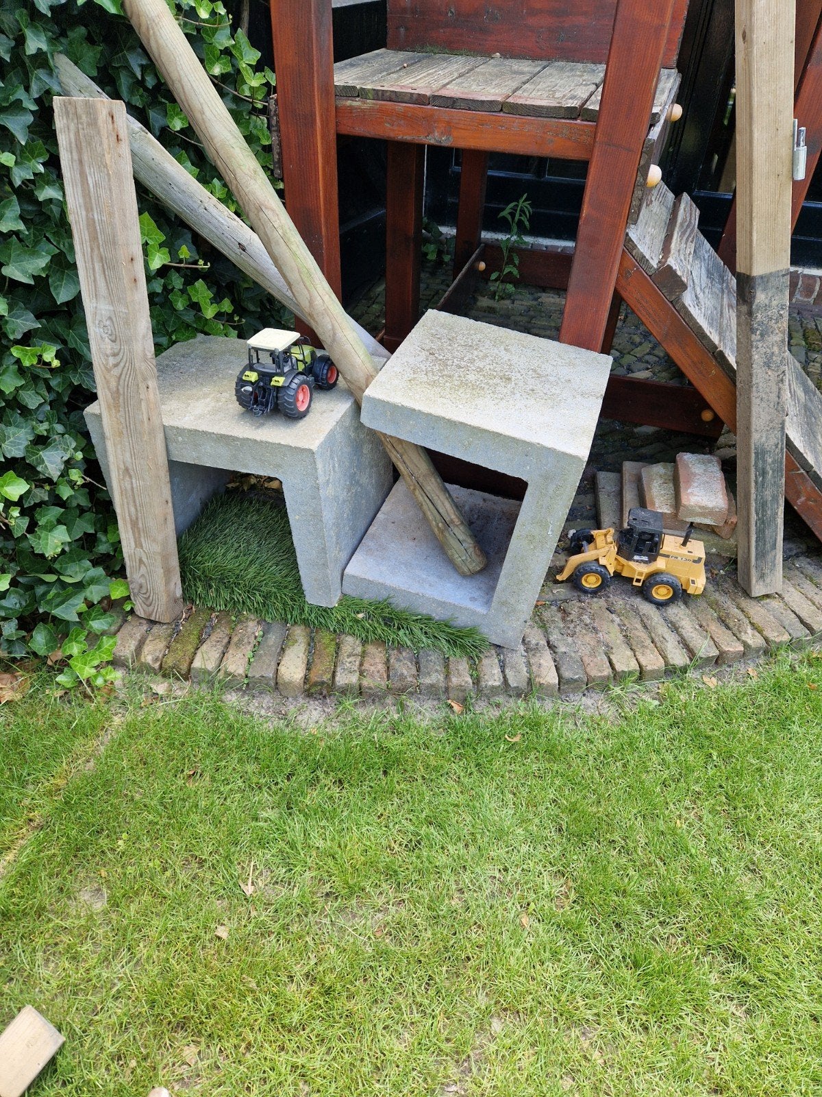 U- elementen, 7 stuks., Ophalen, Rond, Hout, Minder dan 30 cm