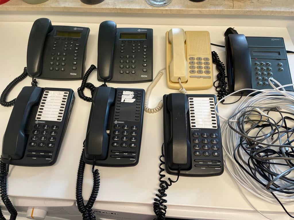 Partij vaste telefoons met kabels, Ophalen of Verzenden, Gebruikt