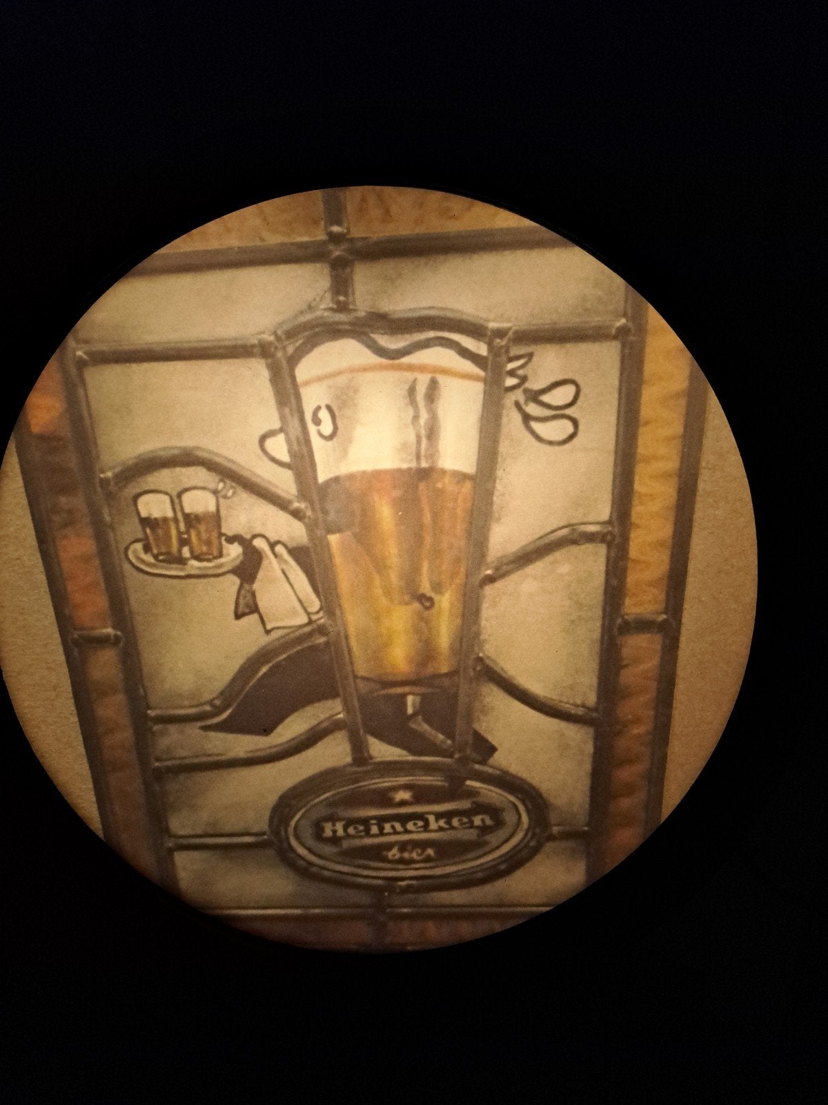 Heineken wand lichtbak 32,5 cm, Ophalen of Verzenden, Zo goed als nieuw, Lichtbak of (neon) lamp
