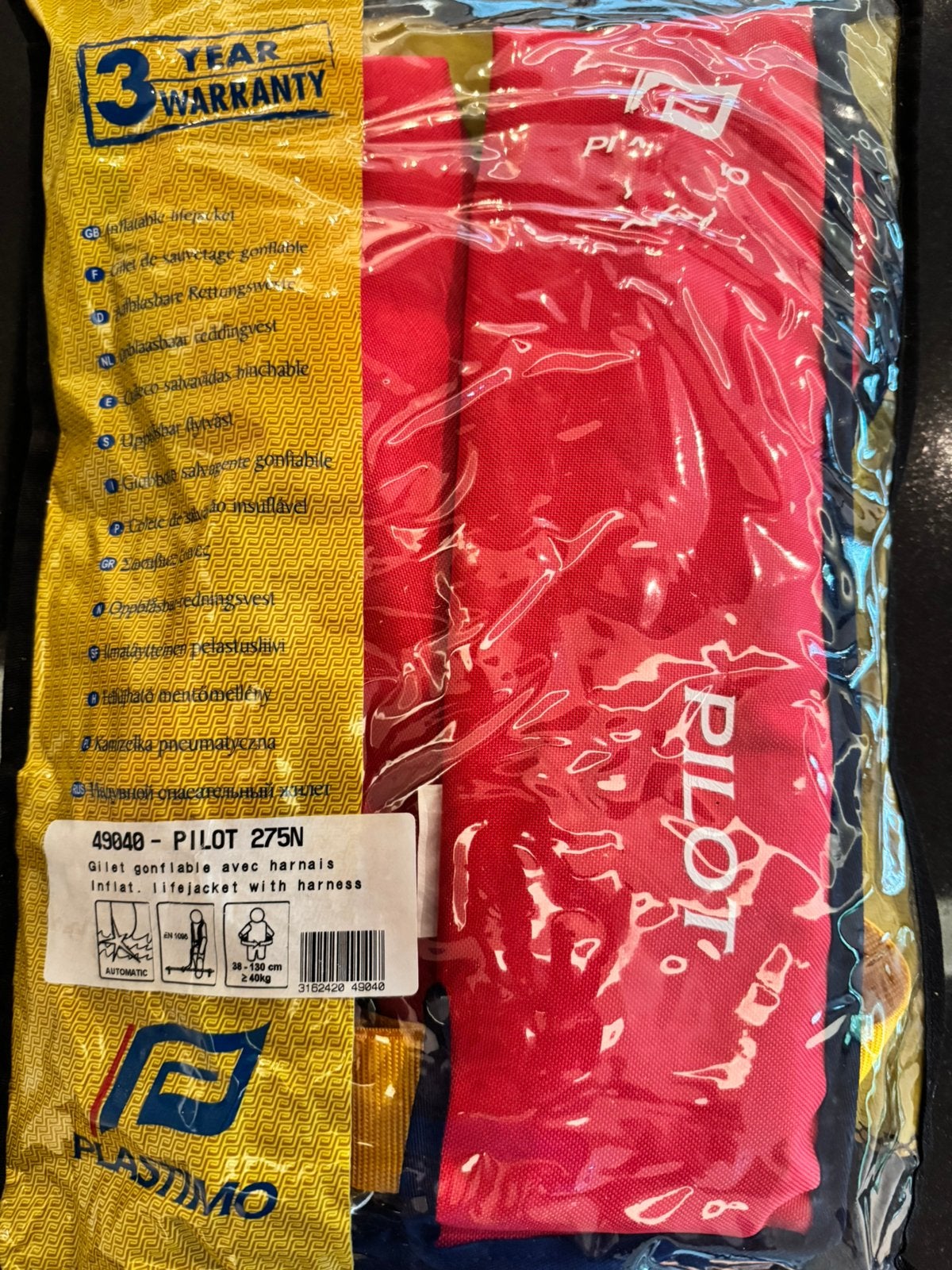 Te Koop Plastimo Pilot 275N Reddingvest, Watersport en Boten, Ophalen, Zo goed als nieuw, Dame of Heer, Reddingsvest of Zwemvest