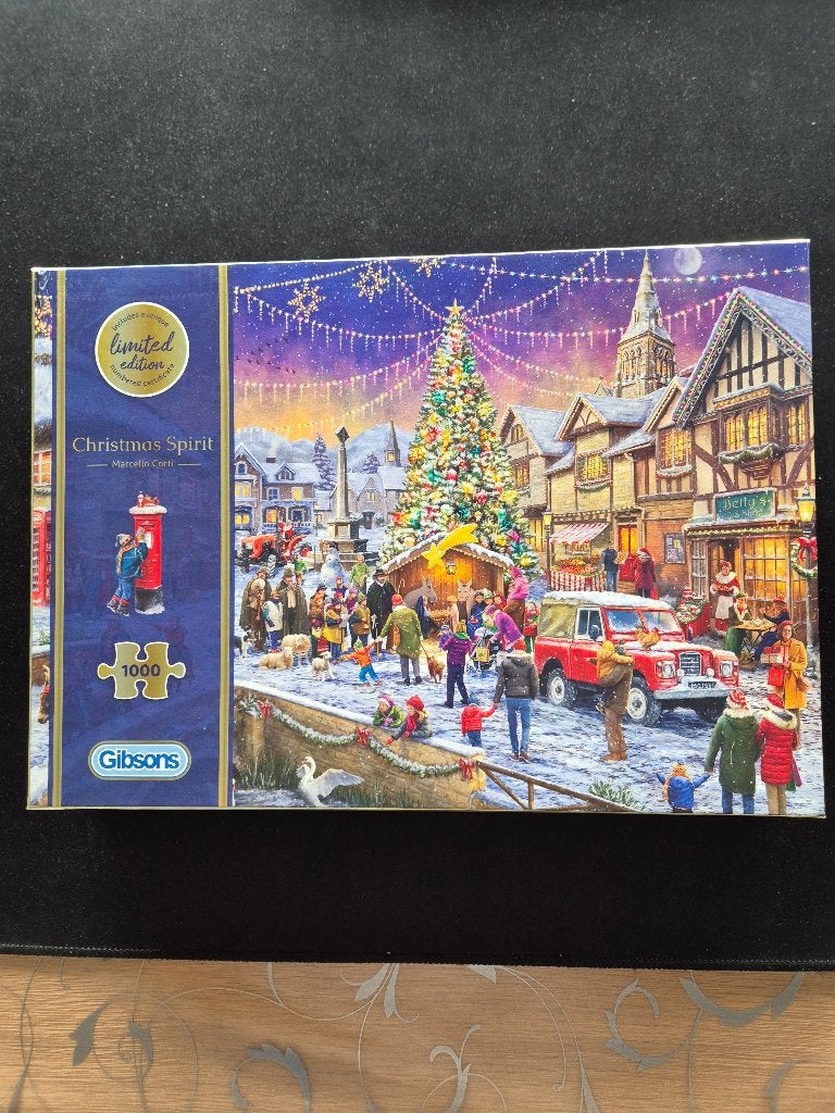 Legpuzzel Gibsons Christmas spirit, Ophalen of Verzenden, 500 t/m 1500 stukjes, Zo goed als nieuw, Legpuzzel
