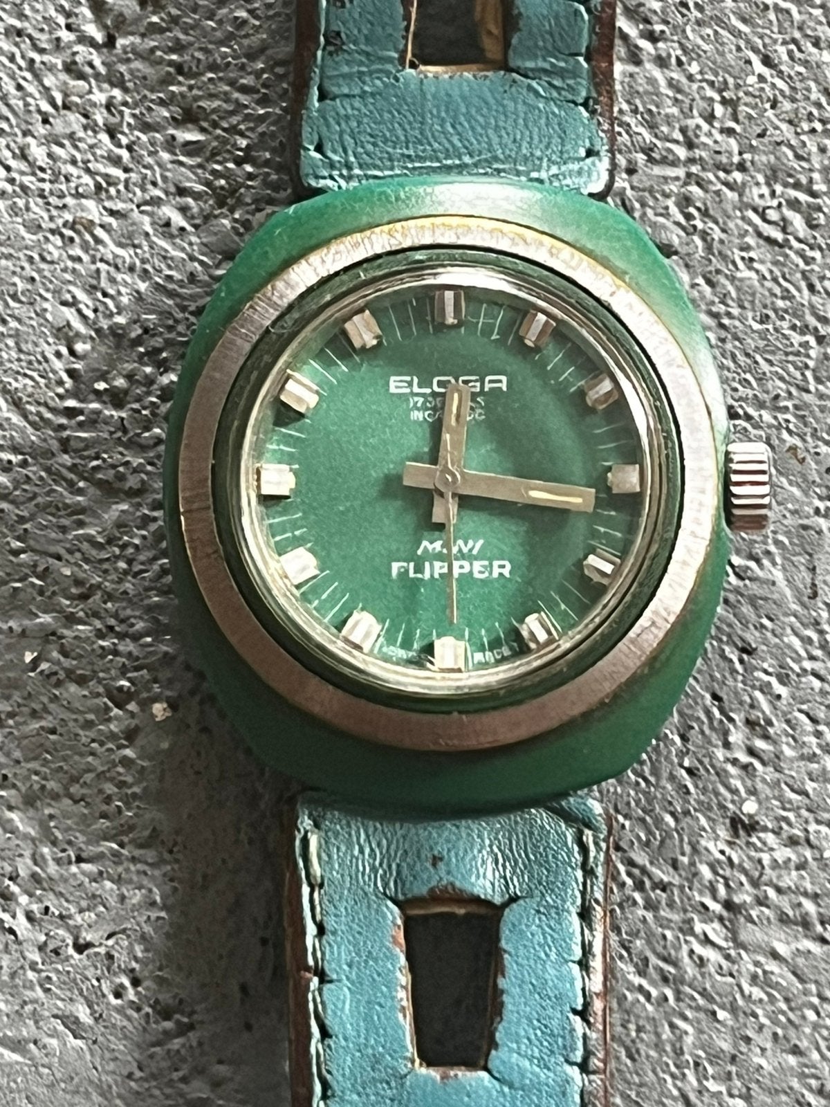 Vintage Eloga (Omega) mini flipper dames pols horloge watch, Sieraden, Tassen en Uiterlijk, Horloges | Antiek, Ophalen, Staal