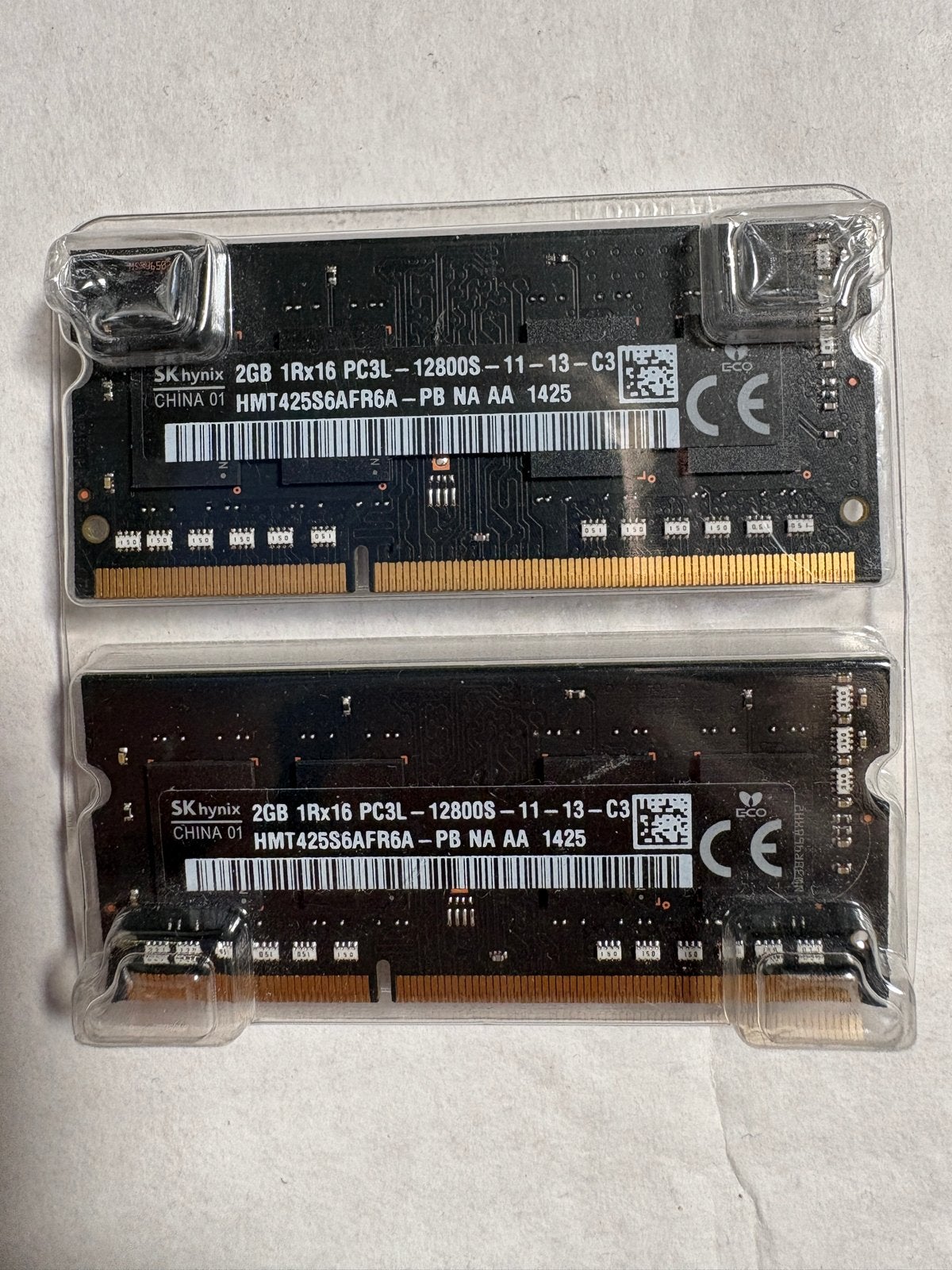 SK Hynix 2x 2GB DDR3L RAM Geheugen (PC3L-12800S), Gebruikt, DDR3, Ophalen of Verzenden, 2 GB