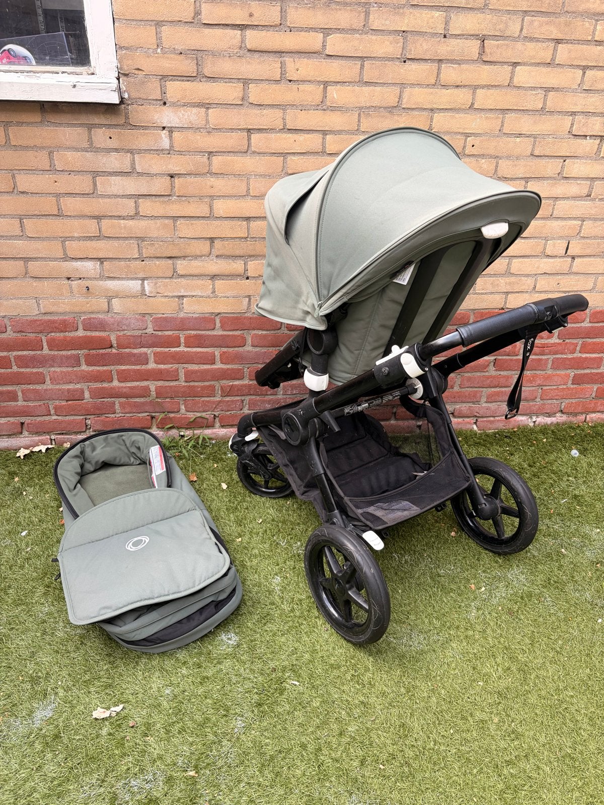 Bugaboo Fox3 Kinderwagen - Black Forest Green, Gebruikt, Bugaboo, Met reiswieg, Ophalen
