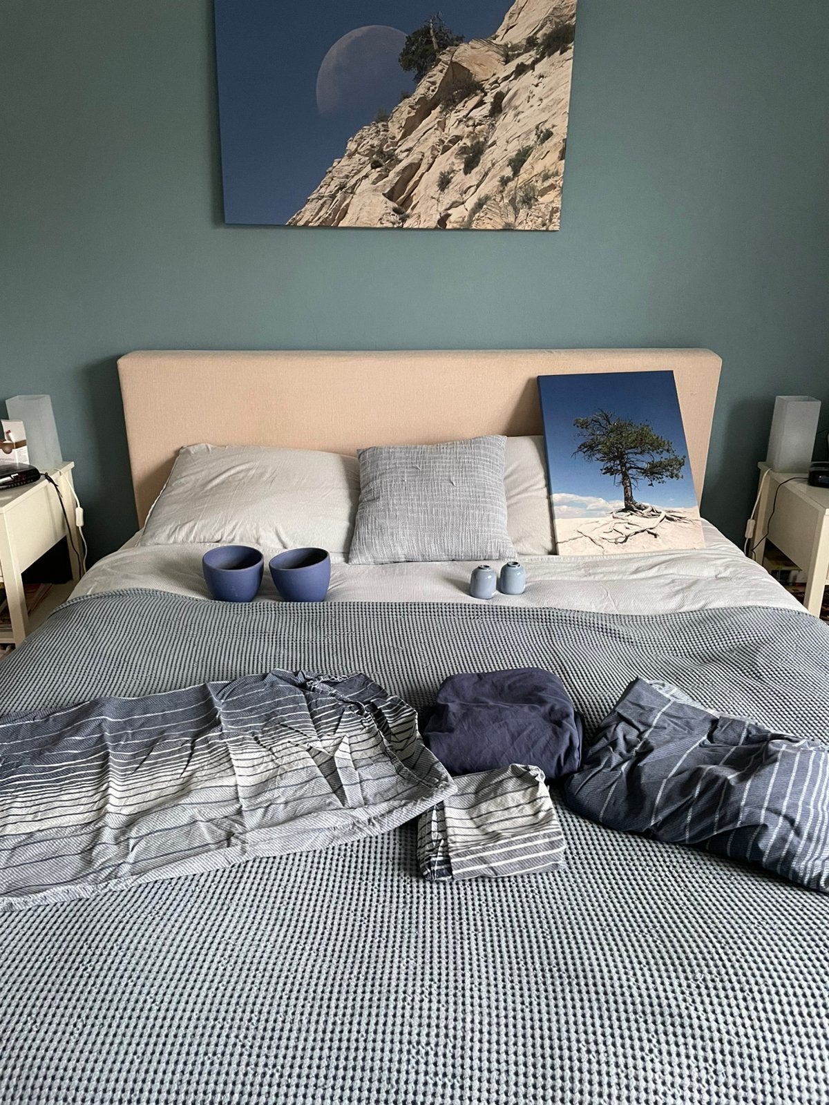 Blauwe accessoires voor slaapkamer, Ophalen, Gebruikt