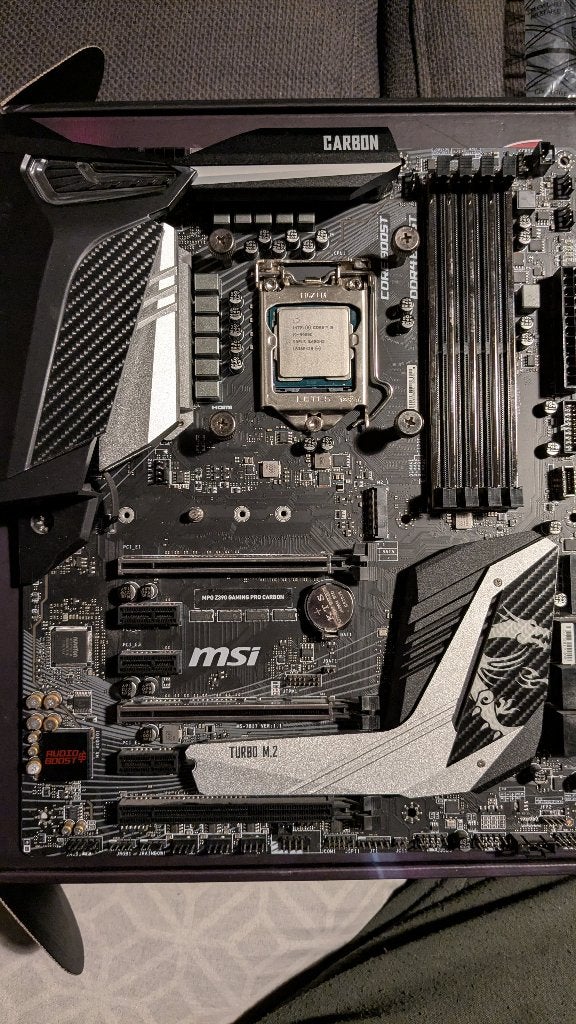 MSI MPG Z390 Gaming Pro Carbon + CPU + RAM, Computers en Software, Gebruikt, LGA 1151, DDR4, Ophalen of Verzenden