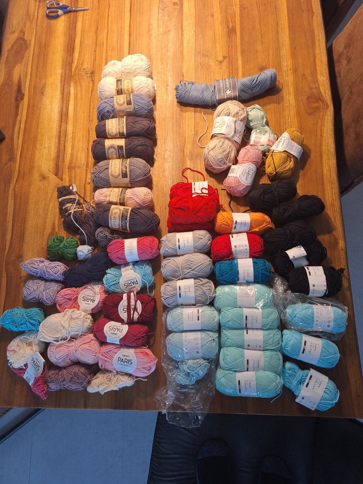 Grote partij diverse wol en garen, Drops, Scheepjes, Yarn, Ophalen of Verzenden, Gebruikt, Breien of Haken, Wol of Garen