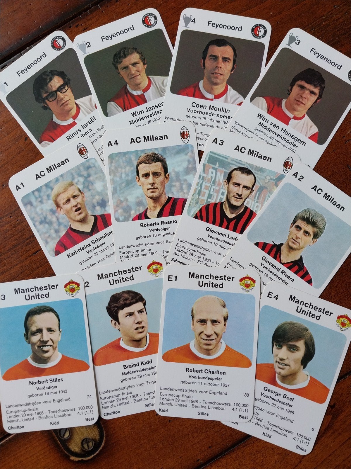 Europa-cup kwartet - 7 topteams jaren '60 - Compleet, Verzamelen, Ophalen of Verzenden
