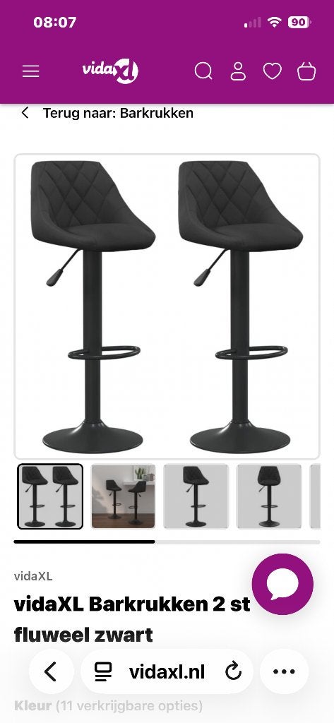 Barkrukken, Ophalen, 60 tot 90 cm, Nieuw, 2 krukken