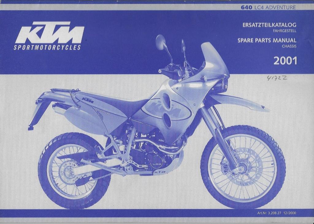 KTM 620 LC4 part list Ersatzteilliste 2001 (4172z), Ophalen of Verzenden, Overige merken