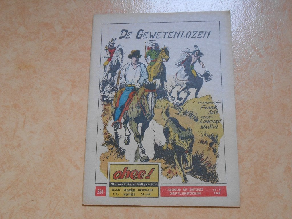 Ohee 254 De Gewetenlozen 1968., Frank Sels, Eén stripboek, Nieuw, Ophalen of Verzenden