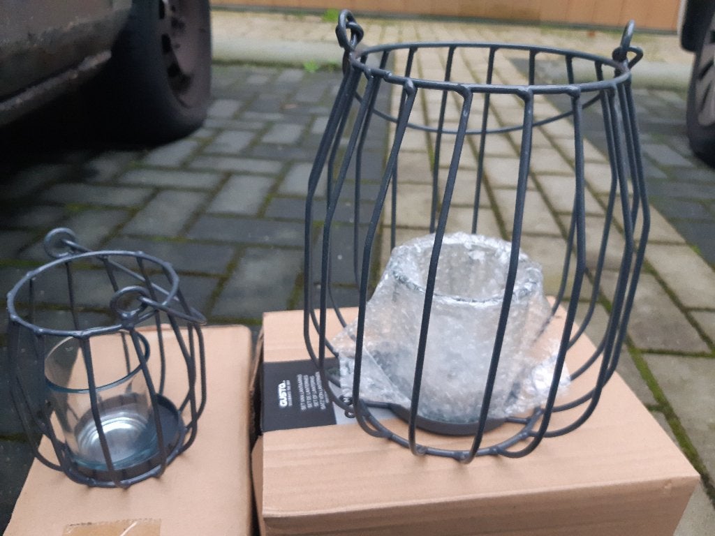 lantaarn set merk GUSTA, Ophalen, 19 cm, Lantaarn, Zo goed als nieuw