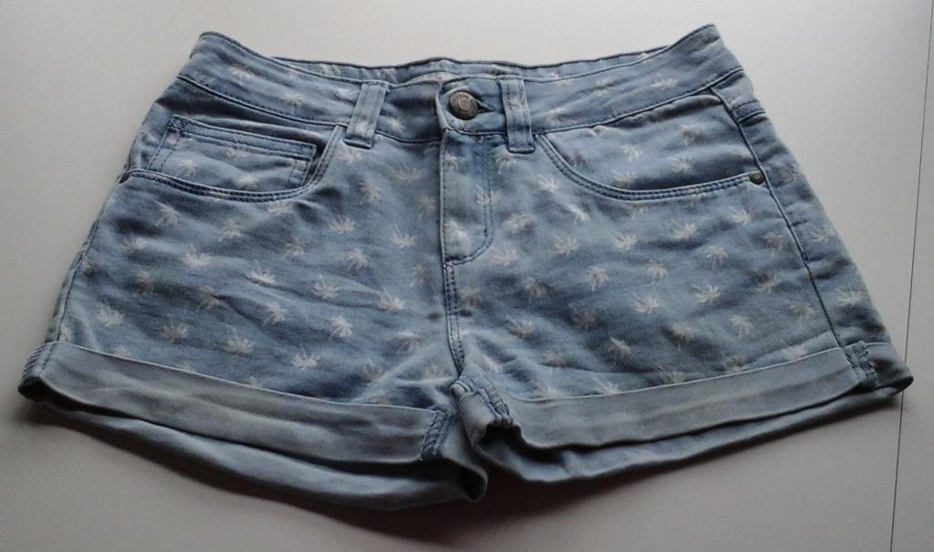 korte spijkerbroekje stretch met palmbomen/maat 146/10-11 jr, Kinderen en Baby's, Kinderkleding | Maat 146, Denim Co, Jongen of Meisje