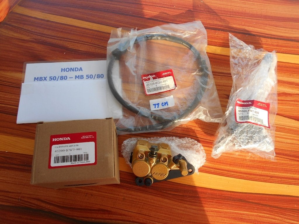 Nieuw 3 Delig Honda Rem Set MBX50/80 - MB50/80 - NSR50/AC08, Verzenden, Nieuw, Overige typen, Honda