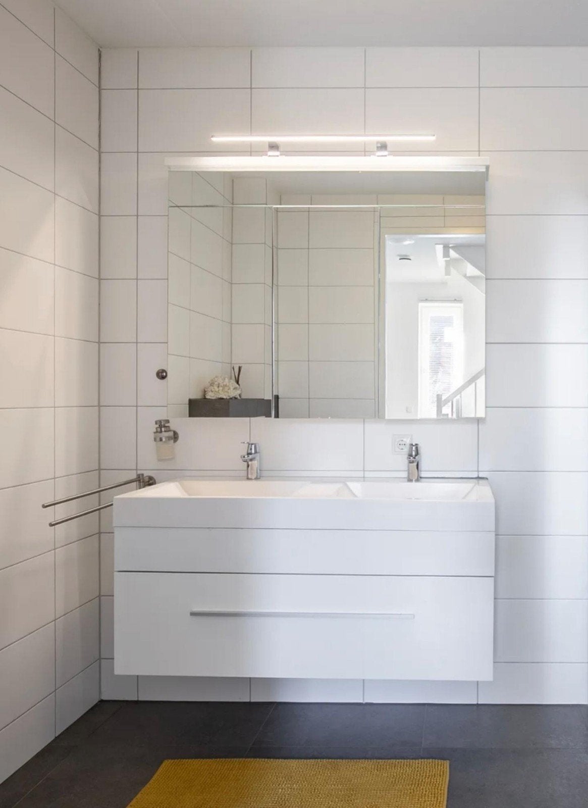 Badkamermeubel 130 x 45 met grohe kranen, Ophalen of Verzenden, 25 tot 50 cm, Minder dan 100 cm