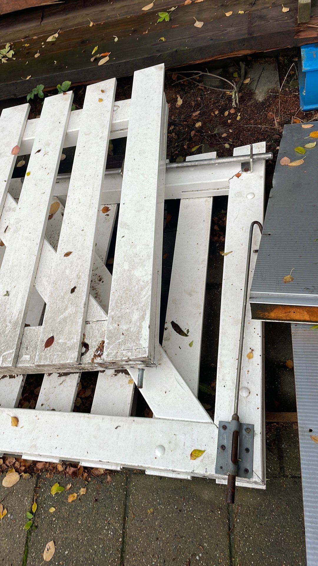 Houten toegangspoort, Ophalen, Gebruikt, 150 tot 200 cm, Hout
