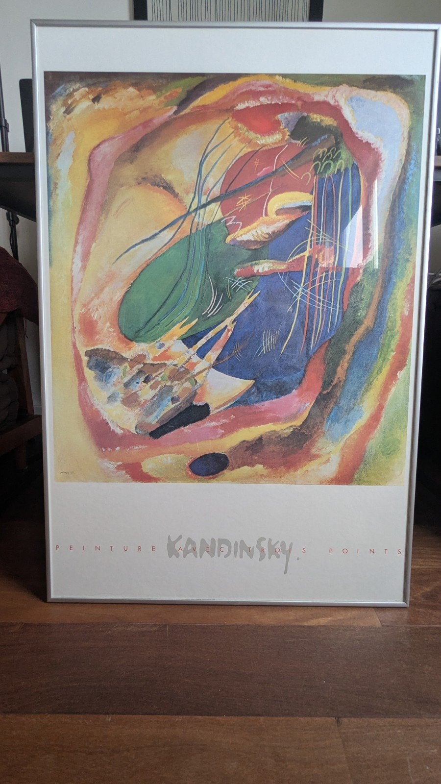 Kandinsky Poster "Peinture avec trois taches" in lijst, Ophalen