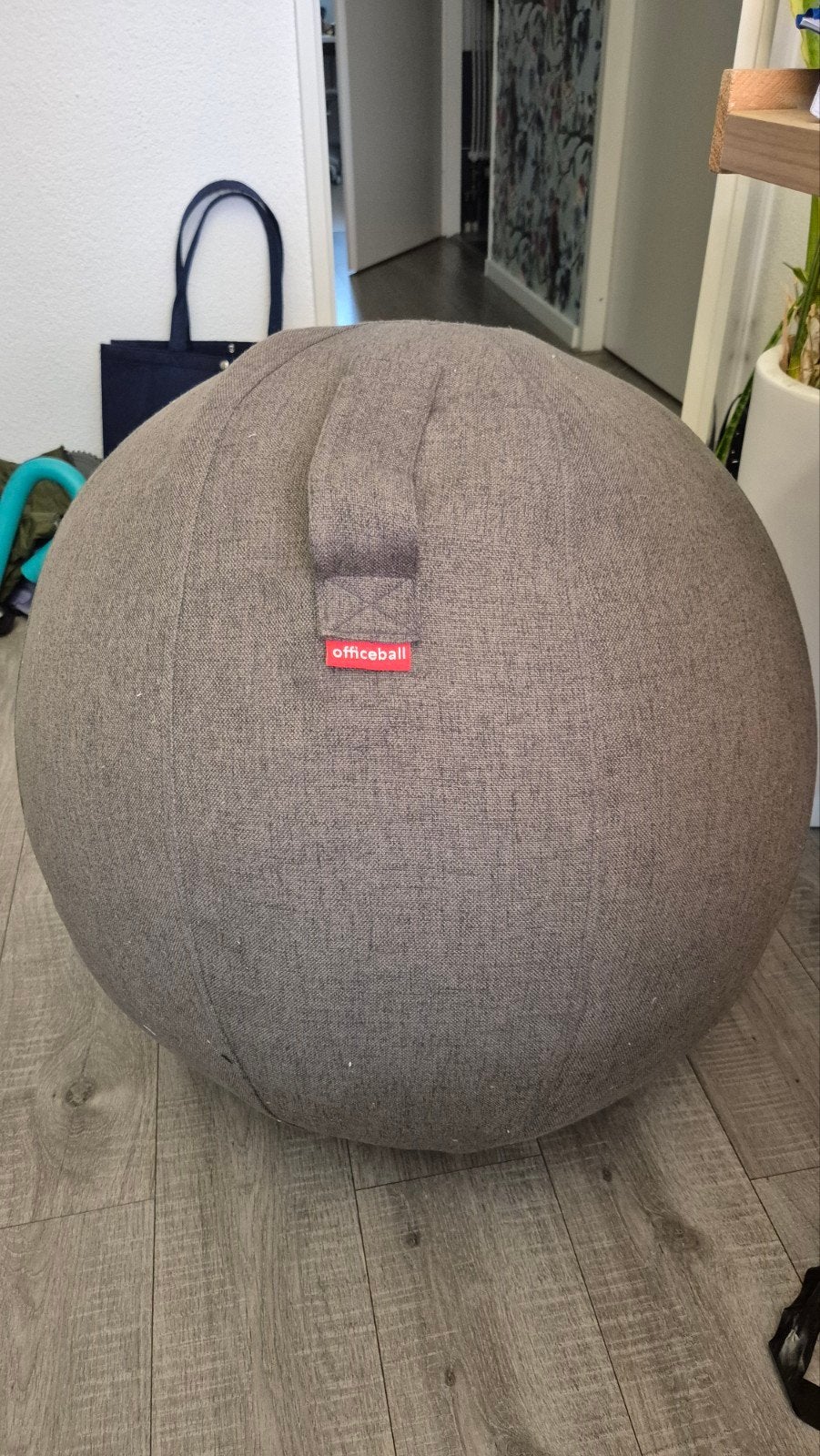 Officeball ergonomische zitbal met pomp, Verzenden, Zo goed als nieuw, Grijs, Bureaukruk