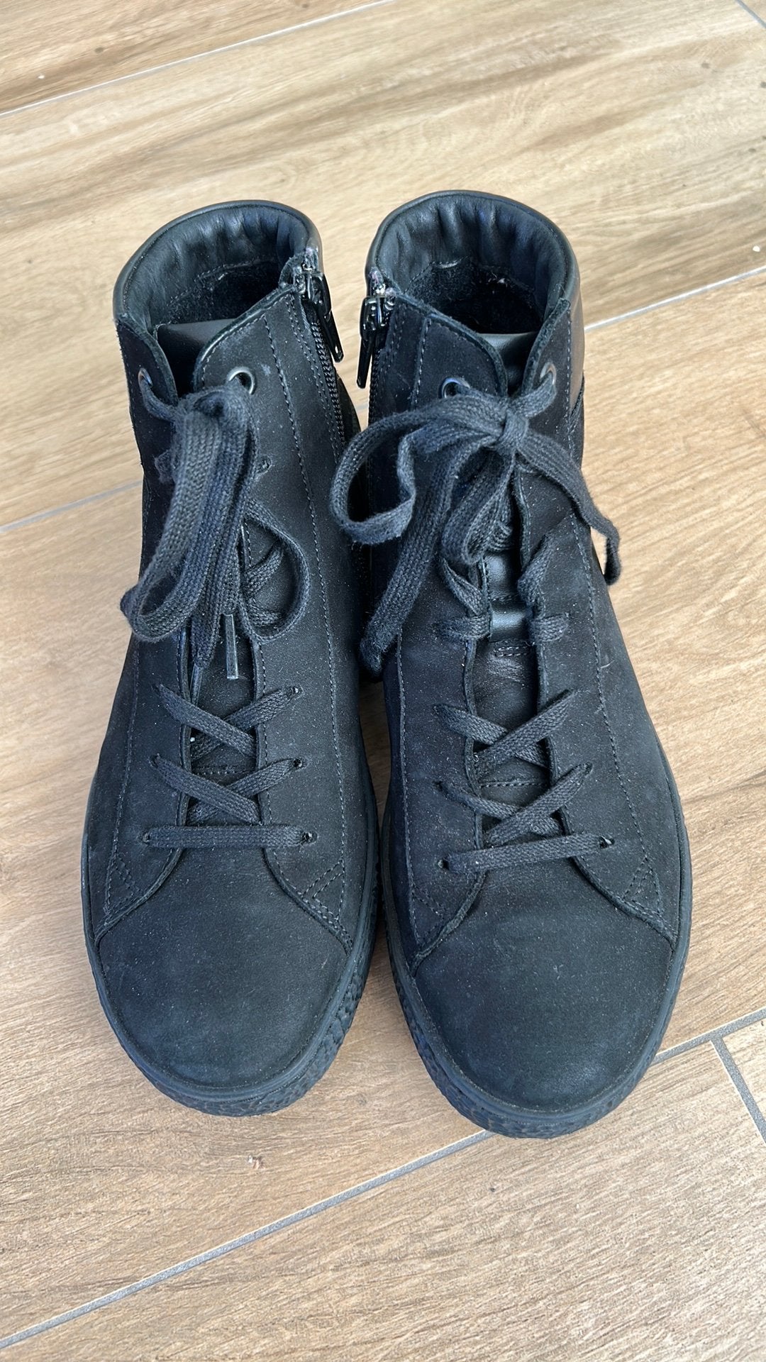 Half hoge laarsjes/schoenen mt 6,5 H, Kleding | Dames, Ophalen of Verzenden, Zo goed als nieuw, Zwart