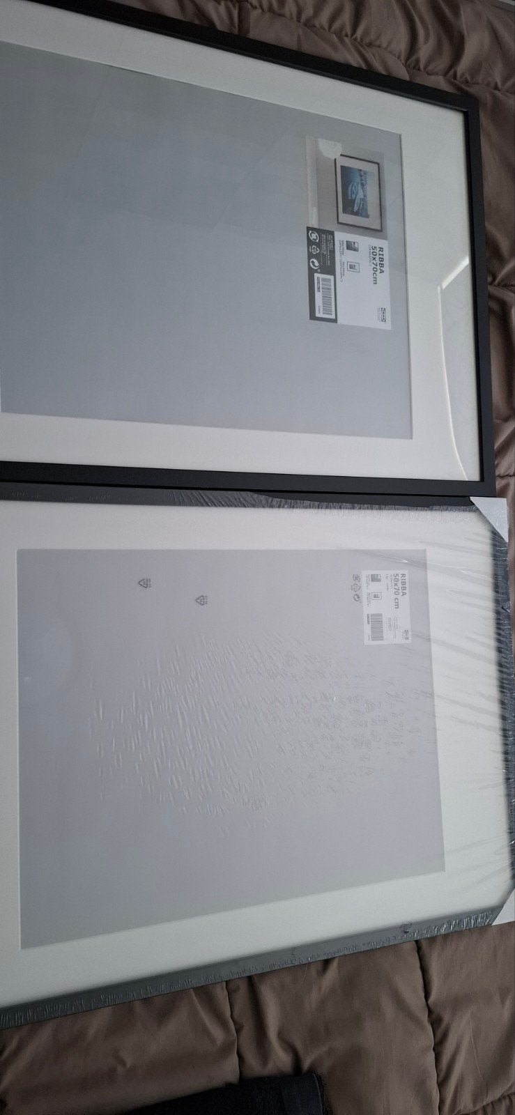 IKEA RIBBA Fotolijst 50x70 cm - Zwart (2 stuks), Nieuw, Ophalen of Verzenden, Zwart, Hout