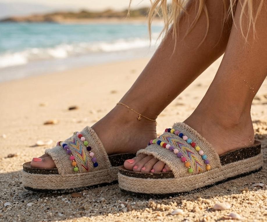 BOHO Ibiza natural Slippers maat 37, Ophalen of Verzenden, Nieuw, Slippers